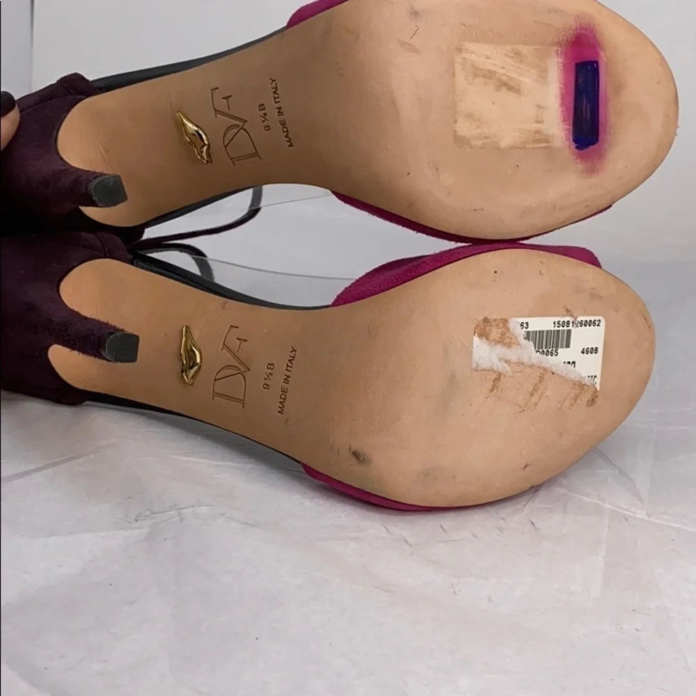 Diane Von Furstenberg 9.5 Pink Purple Suede Sandal